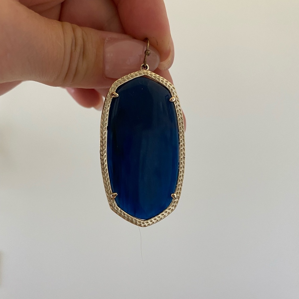 Deep Blue drop Earrings - Picture 4 of 6